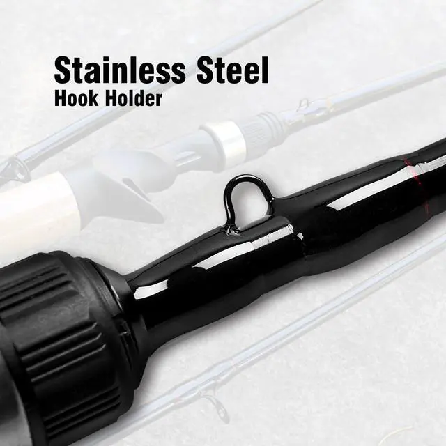 Alt view image 7 of 7 - 4 Pieces Travel Casting Rod Carbon Baitcasting Fishing Rod Portable Fishing Rod Baitcaster