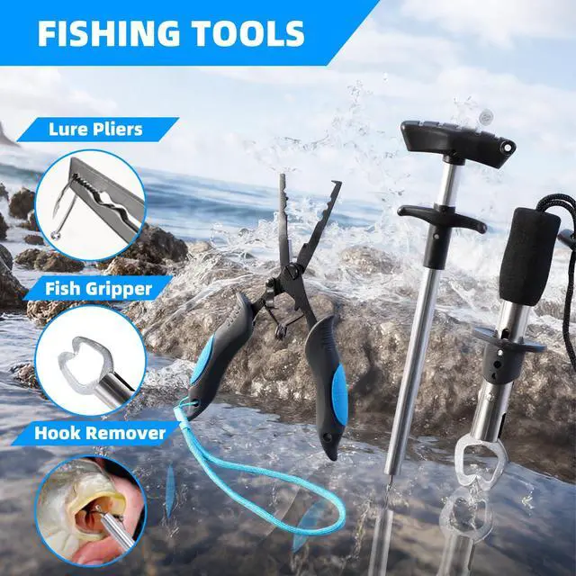 Alt view image 4 of 7 - 103PCS Fishing Tackle Bag, Fishing Gear for Men Adults, Camouflage Backpack with Rod Holder Tackle Box, Waterproof Sling Fishing Tackle Storage Bags & Wraps, for Fishing, Camping, Hiking