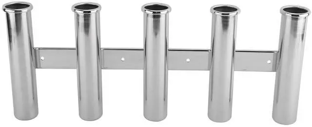 Main image of 316 Stainless Fishing Rod Holder 3-6 Tube for Marine Boat Yacht | Premium 316 Stainless Steel Line Rod Rack, Wall Mounted, Holds Rods & Poles, 3/4/5/6 Tubes Optional