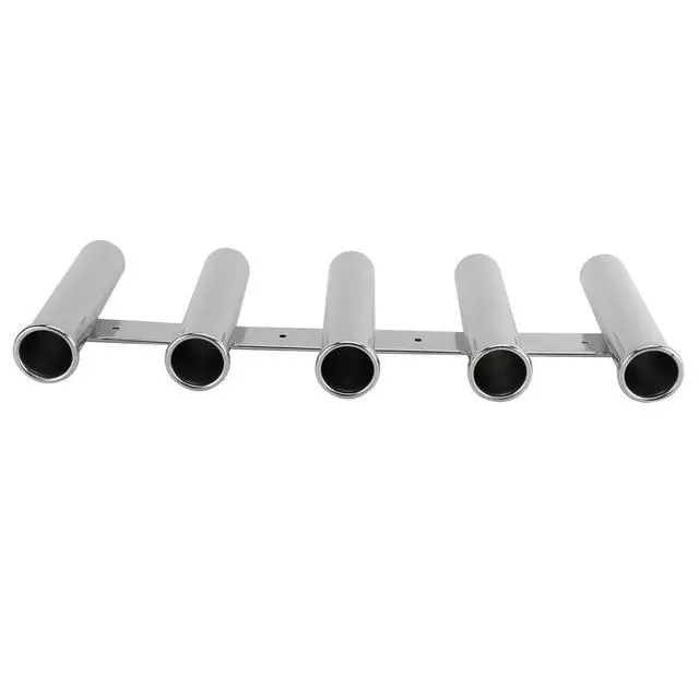 Alt view image 5 of 7 - 316 Stainless Fishing Rod Holder 3-6 Tube for Marine Boat Yacht | Premium 316 Stainless Steel Line Rod Rack, Wall Mounted, Holds Rods & Poles, 3/4/5/6 Tubes Optional