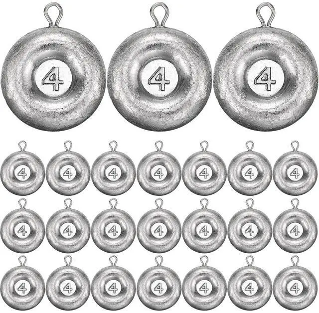 Main image of 36 Pieces Fishing Disc Sinkers Weights Disc Sinker Fishing Sinkers Weights for Saltwater Catfishing Trolling Surf Tackle