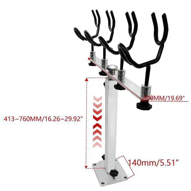 Alt view image 2 of 7 - Made PVC Coated Fishing Rod Holder Aluminum Fishing Rod Bracket