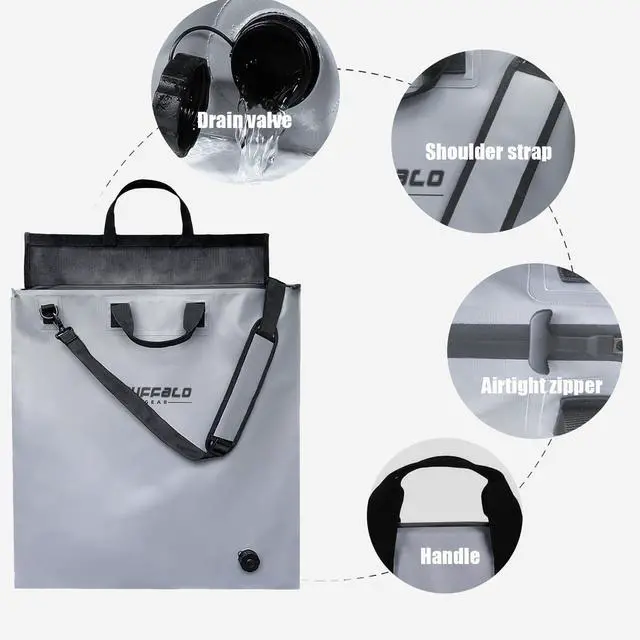 Alt view image 4 of 7 - Fish Tournament Weigh in Bag for Bass Fishing, Heavy Duty Fish Bag for Caught Fish Waterproof,Leakproof,Puncture Resistant