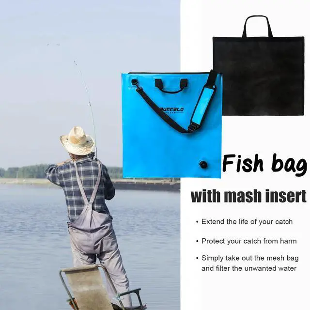 Alt view image 5 of 7 - Fish Tournament Weigh in Bag for Bass Fishing, Heavy Duty Fish Bag for Caught Fish Waterproof,Leakproof,Puncture Resistant