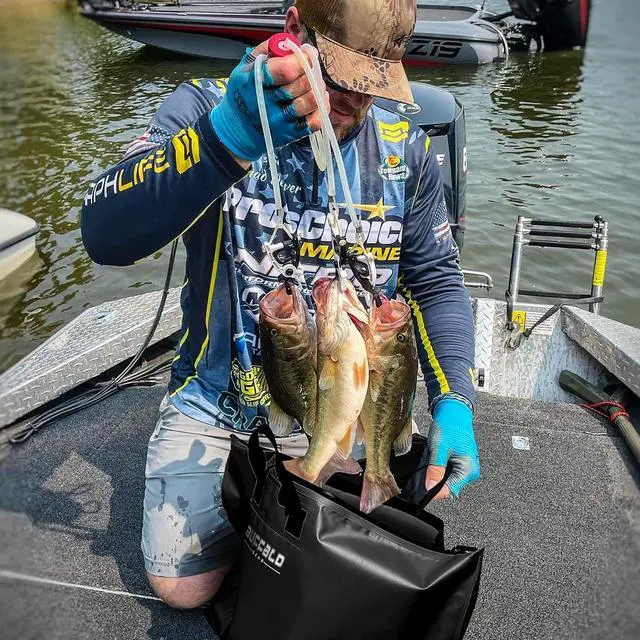 Alt view image 6 of 7 - Fish Tournament Weigh in Bag for Bass Fishing, Heavy Duty Fish Bag for Caught Fish Waterproof,Leakproof,Puncture Resistant