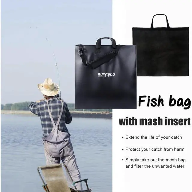 Alt view image 5 of 7 - Fish Tournament Weigh in Bag for Bass Fishing, Heavy Duty Fish Bag for Caught Fish Waterproof,Leakproof,Puncture Resistant