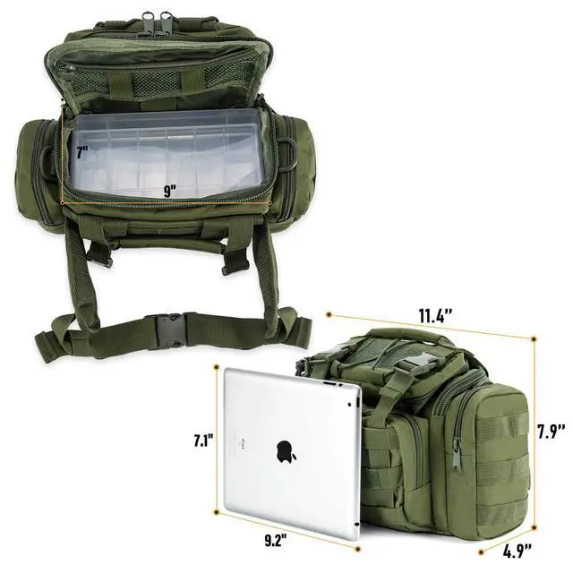Alt view image 3 of 7 - Fishing Tackle Bag 5 Boxes with 60 Lures Included Loaded Stocked Tackle Box Set Spinner Lures Kit Freshwater Gear Equipment