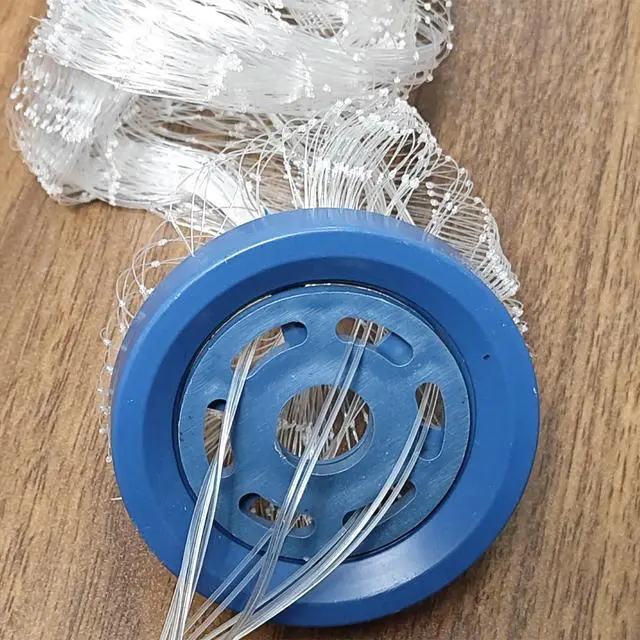 Alt view image 5 of 6 - Fishing Cast Net 4ft-12ft Radius Saltwater Casting Nets for Bait Trap Fish Easy Throw Monofilament Line with Steel Chain Sinker 3/5 Inches Mesh Size