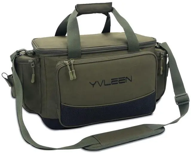 Main image of Fishing Tackle Box Bag - Outdoor Large Fishing Tackle Storage Bag - 100% Water-Resistant Polyester Material - Fishing Tackle Bags - Suitable for 3600 3700 Tackle Box (Army Green)