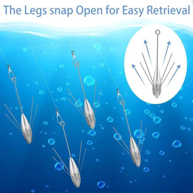 Alt view image 7 of 7 - 5 Pcs Sputnik Sinker Surf Fishing Weights Fishing Equipment Long Tail Surfing Surf Casting Sinkers Spider Weights for Catfish Near Sea Ocean Ship Breakwater Large River Beach Man Gift