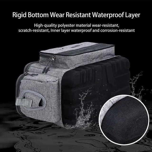 Alt view image 6 of 6 - Fishing Tackle Box Bag - Outdoor Large Fishing Tackle Storage Bag - 100% Water-Resistant Polyester Material - Fishing Tackle Bags - Suitable for 3600 3700 Tackle Box