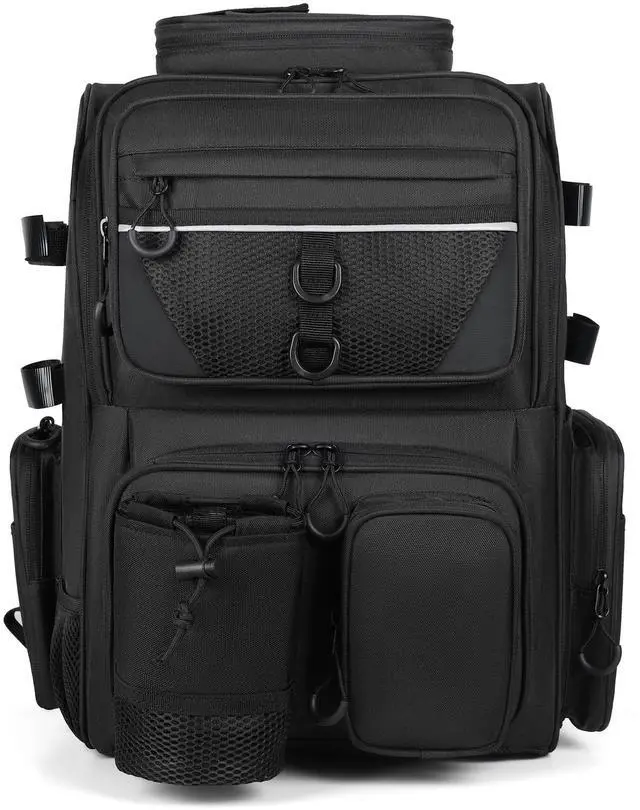 Main image of Fishing Tackle Backpack With Rod Holders, Large 40L Fishing Backpack for Camping, Hiking