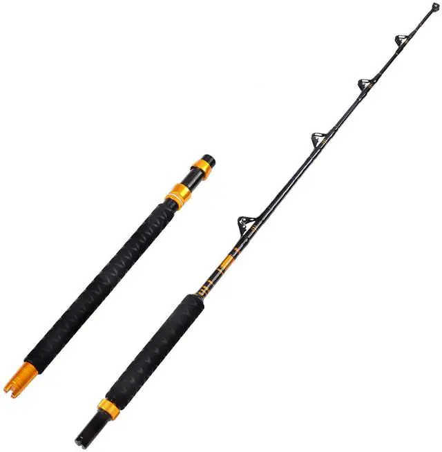 Main image of Bent Butt Fishing Rod 2-Piece Saltwater Offshore Trolling Rod Big Game Roller Rod Conventional Boat Fishing Pole