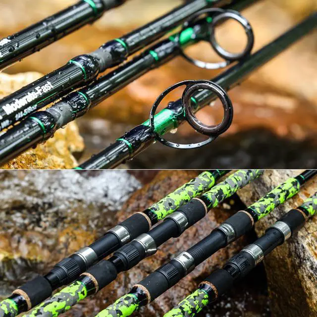 Alt view image 7 of 7 - Surf Spinning Fishing Rod Carbon Travel Surf Rod M/MH 3 Piece Spinning Fishing Rod 9'/10'/11'/12'