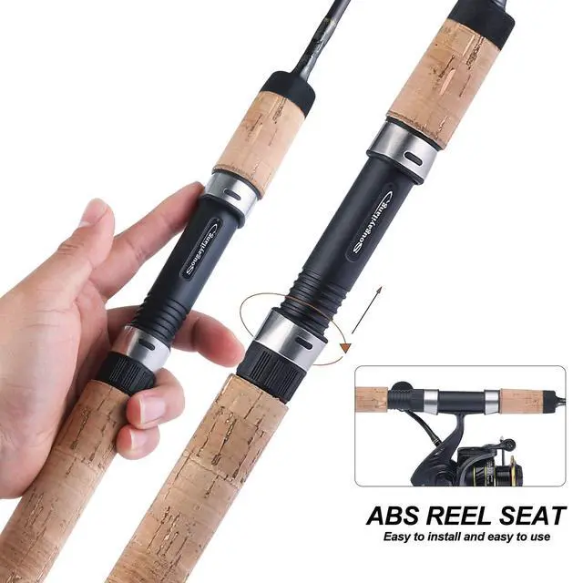 Alt view image 4 of 7 - Fishing Rods Graphite Lightweight Ultra Light Trout Rods 2 Pieces Cork Handle Crappie Spinning Fishing Rod