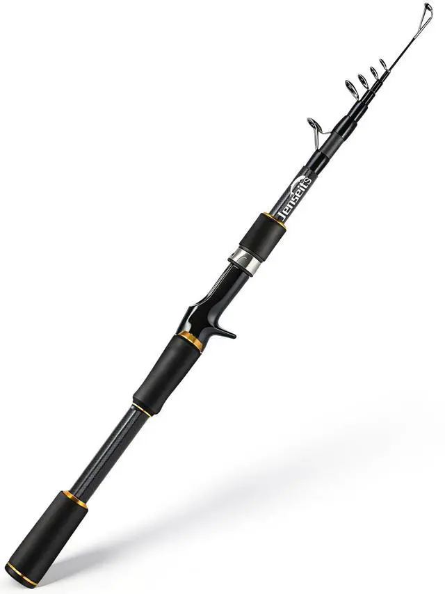 Main image of 7FT Fishing Rod, 24T Carbon Fiber Telescopic & 4-Piece Travel Rod, Spin and Cast Options, Stainless Steel Guides with Ceramic Inserts, for Bass, Trout, Catfish, Freshwater & Inshore Fishing