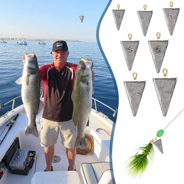 Alt view image 4 of 7 - 36 Pcs Pyramid Fishing Weights Sinkers Saltwater Pyramid Sinkers Rig Fishing Weights Gear Tackle Surf Casting Freshwater Ocean Catfish