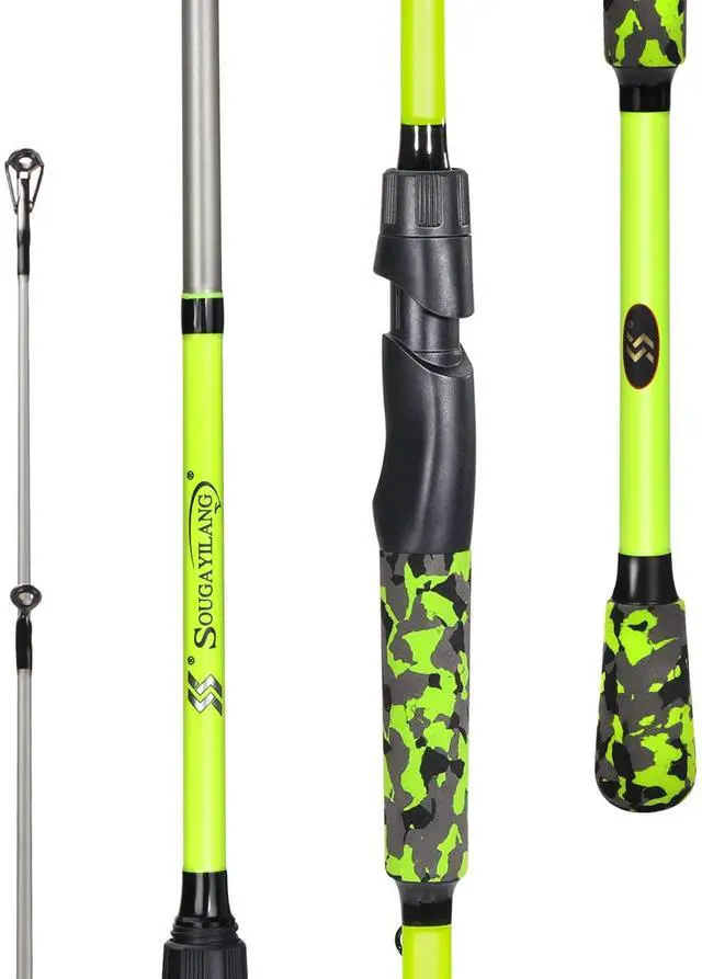 Main image of IM7 Graphite Fishing Rod 2-Piece Casting & Spinning, Medium/Medium Heavy Power, Stainless Steel Guides with Zirconium Rings, EVA Handle & Hook Keeper for Bass, Trout, Walleye, Catfish