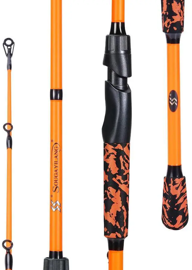 Main image of IM7 Graphite Fishing Rod 2-Piece Casting & Spinning, Medium/Medium Heavy Power, Stainless Steel Guides with Zirconium Rings, EVA Handle & Hook Keeper for Bass, Trout, Walleye, Catfish