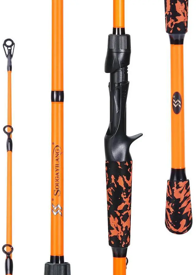 Main image of IM7 Graphite Fishing Rod 2-Piece Casting & Spinning, Medium/Medium Heavy Power, Stainless Steel Guides with Zirconium Rings, EVA Handle & Hook Keeper for Bass, Trout, Walleye, Catfish