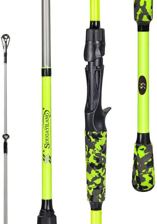 Main image of IM7 Graphite Fishing Rod 2-Piece Casting & Spinning, Medium/Medium Heavy Power, Stainless Steel Guides with Zirconium Rings, EVA Handle & Hook Keeper for Bass, Trout, Walleye, Catfish