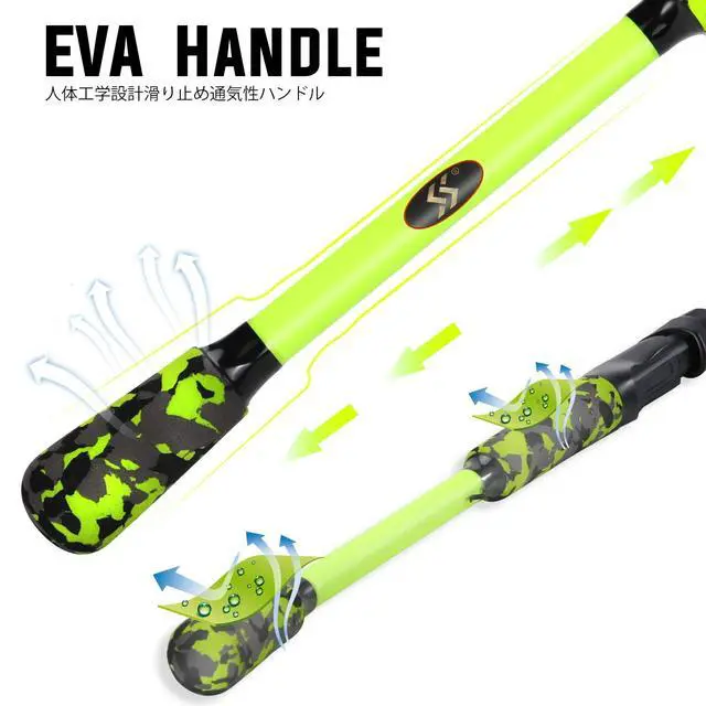 Alt view image 7 of 7 - IM7 Graphite Fishing Rod 2-Piece Casting & Spinning, Medium/Medium Heavy Power, Stainless Steel Guides with Zirconium Rings, EVA Handle & Hook Keeper for Bass, Trout, Walleye, Catfish