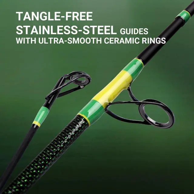 Alt view image 2 of 7 - 2-Piece Surf Spinning/Casting Fishing Rod, Carbon Fiber Fishing Rod(8/86/9)