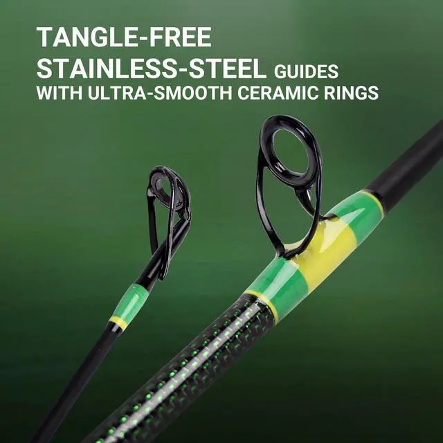 Alt view image 2 of 7 - 2-Piece Surf Spinning/Casting Fishing Rod, Carbon Fiber Fishing Rod(8/86/9)