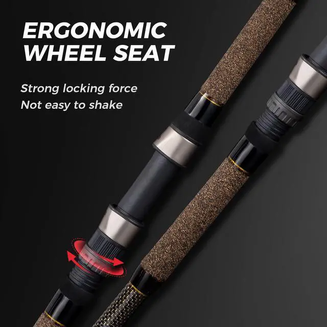 Alt view image 4 of 7 - Surf Rod Pure Carbon Surf Spinning Rod Graphite Surf Fishing Rod (9'/10'/11'/12')