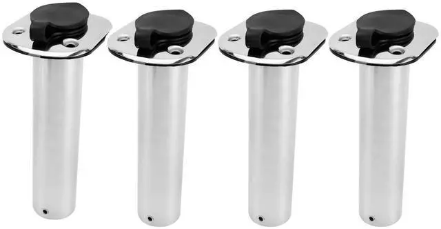 Main image of 4Pcs Stainless Steel Rod Holders with Rubber Cap, Liner, Gasket