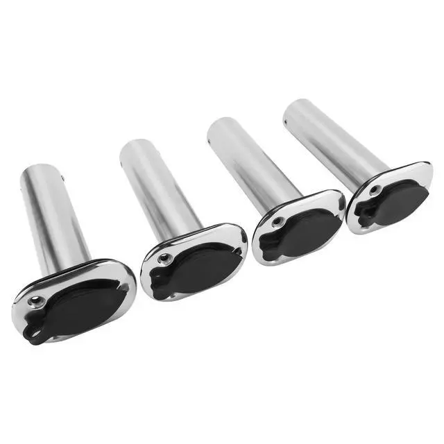 Alt view image 2 of 7 - 4Pcs Stainless Steel Rod Holders with Rubber Cap, Liner, Gasket