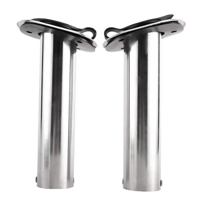 Alt view image 4 of 7 - 4Pcs Stainless Steel Rod Holders with Rubber Cap, Liner, Gasket