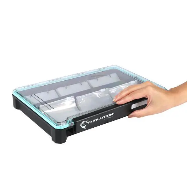 Alt view image 6 of 7 - Evolution Fishing BallistiX Blade Runner Tackle Tray - Waterproof, Spinnerbait & Buzzbait Storage, 30 Rust-Resistant Baggies, 6 Sections, Fits 3700 Tackle Box, QuikLatch