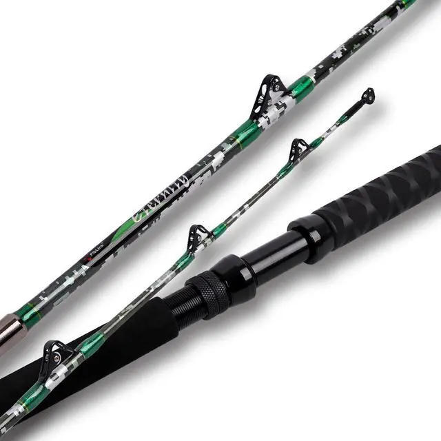 Main image of 2-Piece Trolling Fishing Rod, Saltwater Roller Rod, Portable Big Game Rod(56/6/7)