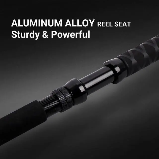 Alt view image 3 of 7 - 2-Piece Trolling Fishing Rod, Saltwater Roller Rod, Portable Big Game Rod(56/6/7)