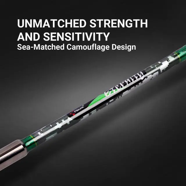 Alt view image 4 of 7 - 2-Piece Trolling Fishing Rod, Saltwater Roller Rod, Portable Big Game Rod(56/6/7)