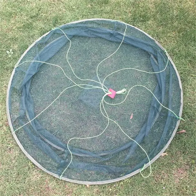 Alt view image 4 of 7 - Foldable Fish Catching Net, Hand Cast Cage for Shrimp and Crab