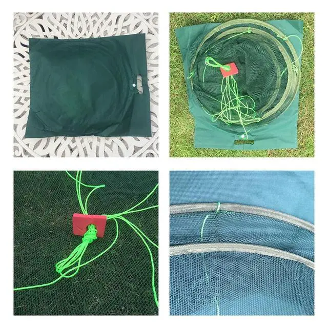 Alt view image 6 of 7 - Foldable Fish Catching Net, Hand Cast Cage for Shrimp and Crab