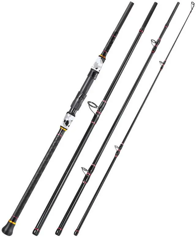 Main image of Surf Fishing Rod Portable Travel MH/H Surf Spinning Rod 4 Piece Carbon Fiber Saltwater Fishing Rod 10'/11'/12'/15'
