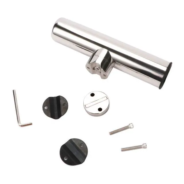 Alt view image 4 of 6 - 2PCS Stainless Tournament Style Clamp on Fishing Rod Holder for Rails 7/8" to 1", Rail Mount Rod Holder