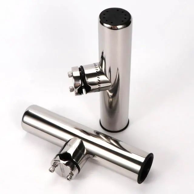 Alt view image 5 of 6 - 2PCS Stainless Tournament Style Clamp on Fishing Rod Holder for Rails 7/8" to 1", Rail Mount Rod Holder