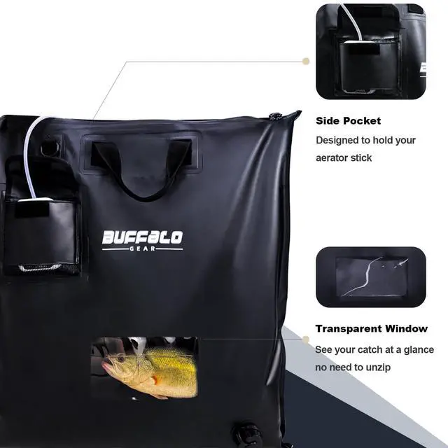 Alt view image 4 of 7 - Fish Tournament Weigh in Bag for Bass Fishing, Heavy Duty Fish Bag for Caught Fish Waterproof,Leakproof,Puncture Resistant