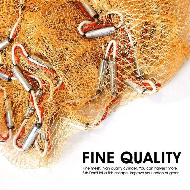 Alt view image 3 of 7 - Nylon Multfilament Cast Net, 4FT/6FT/8FT/10FT/12FT American Style Hand Throwing Fishing Net with Zinc Plated Weights for Saltwater and Freshwater