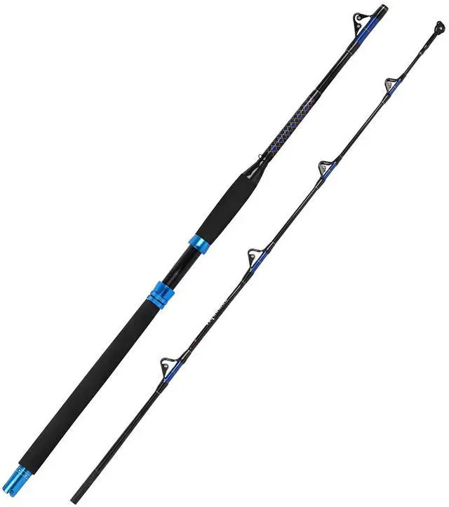 Main image of 1-Piece Saltwater Offshore Trolling Rod Conventional Boat Rod Carbon Fishing Pole(6 Feet, 30-50 lb/50-80 lb/80-120 lb)