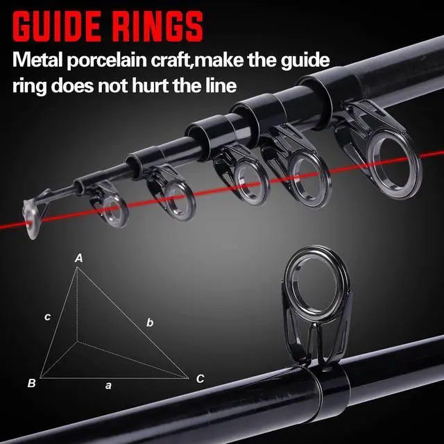 Alt view image 3 of 7 - Portable Telescopic Fishing Rod with Carbon Fiber Material and Precision Carved Reel Seat - Suitable for Saltwater and Freshwater Fishing