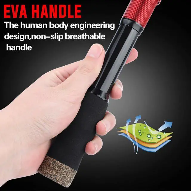 Alt view image 4 of 7 - Portable Telescopic Fishing Rod with Carbon Fiber Material and Precision Carved Reel Seat - Suitable for Saltwater and Freshwater Fishing