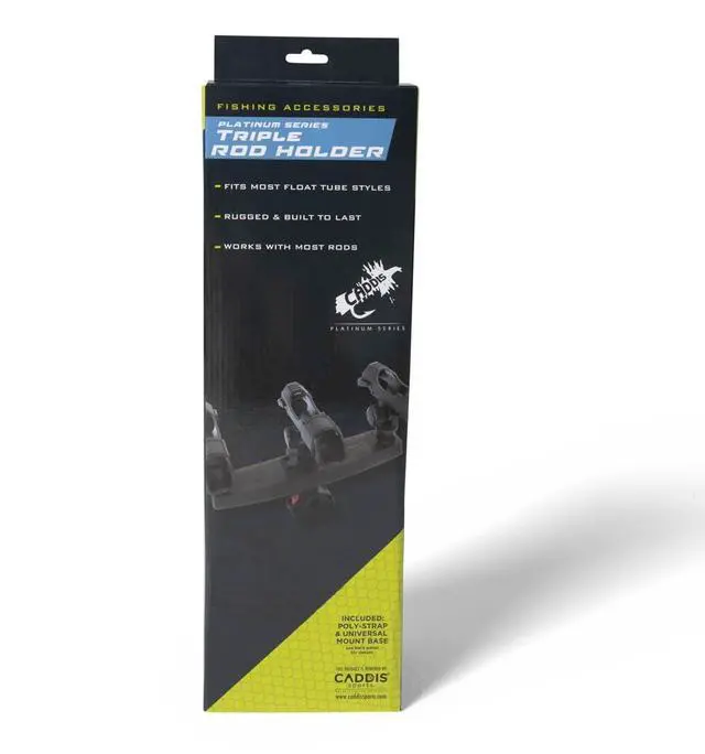 Alt view image 3 of 6 - Sports Rod Holder Adjustable Fishing Rod Holder for Float Tubes, Pontoon Boats, Fits Fly, Spinning & Casting Rods by