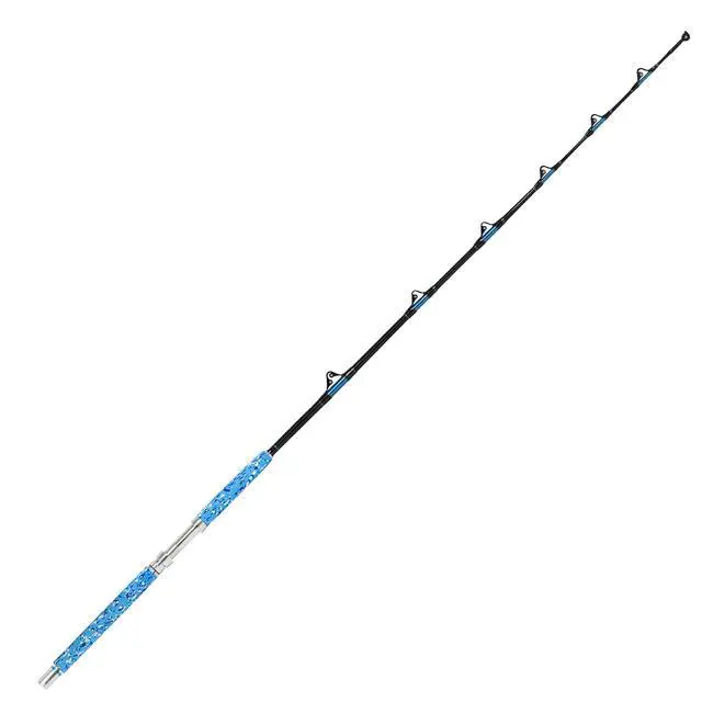 Alt view image 2 of 6 - Fishing Trolling Rod 1 Piece/2 Piece Saltwater Offshore Heavy Roller Rod Big Game Conventional Boat Camo Fishing Pole (6'/6'6",30-50lb/50-80lb/80-120lb)