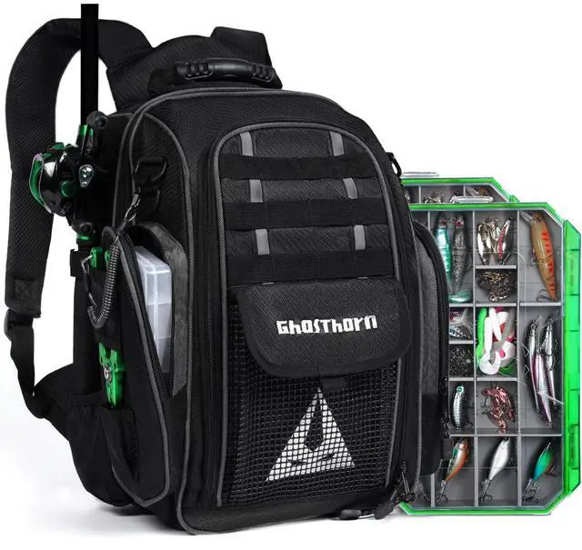 Main image of Fishing Backpack 2 * 3700 Tackle Boxes 40L Waterproof Tackle Backpack with Rod Holders Large Outdoor Storage Tackle Bag for Fishing Men Women