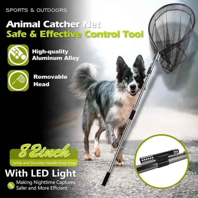 Alt view image 3 of 7 - Dog Catch Net Pole, Animal Catching Net, Wildlife Control Tool, Large Fish Landing Net for Chicken Raccoon Duck Goose Bird Skunk Bat Raccoon Guinea Fowl Feral Cat Pigeon Tuna Goat - Heavy Duty
